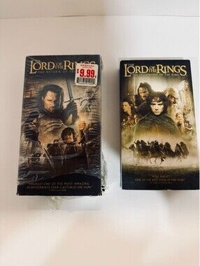 Lord of the Rings VHS Lot Fellowship of the Ring Return of the King 2-Tape Set